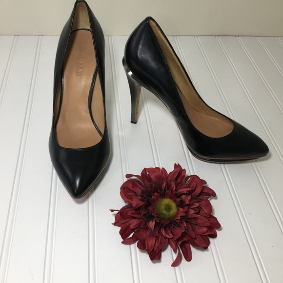 L.A.M.B. Shoes - L.A.M.B. Black Leather High Heels, Size 9.5, EUC